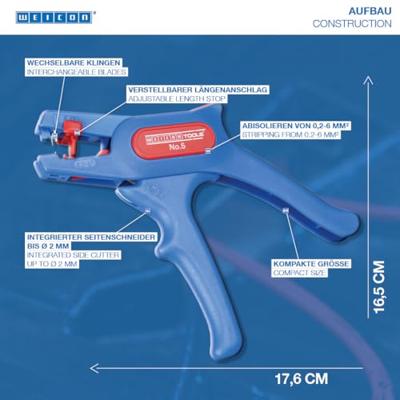 WEICON TOOLS No.5 10006786 Draadstripper 0.2 tot 6 mm² 10 tot 24