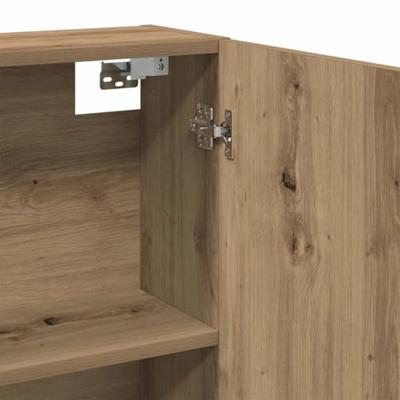 Badkamerspiegelkast 64x20x66,5 cm bewerkt hout artisanaal eiken