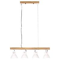 VidaXL Plafondlamp industrieel e27 mangohout wit - thumbnail