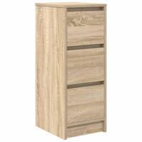 Dressoir 29,5x34x76 cm bewerkt hout sonoma eikenkleurig - thumbnail