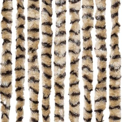 Vliegengordijn 118x220 cm chenille beige en bruin