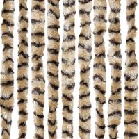 VidaXL Vliegengordijn 118x220 cm chenille beige en bruin - thumbnail