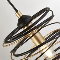 Searchlight HanglampSpring 4-lichts zwart met goud - 85583-4BGO - thumbnail