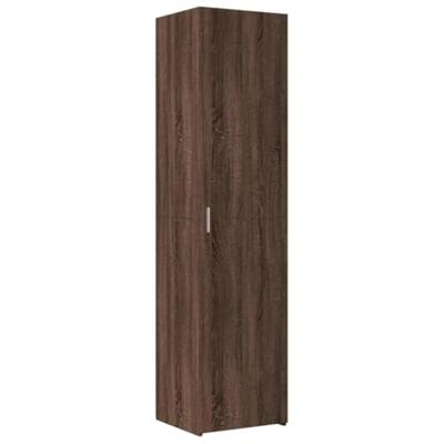 Hoge kast 45x42,5x185 cm bewerkt hout bruin eikenkleurig