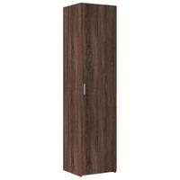 Hoge kast 45x42,5x185 cm bewerkt hout bruin eikenkleurig - thumbnail