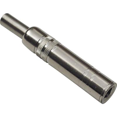 TRU COMPONENTS 1578983 Jackplug 6,35 mm Bus, recht Mono Zilver 1 stuk(s)