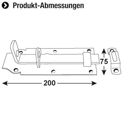 Connex Platte Schuif 75X200 Met Gat Bvz - DYB2204041