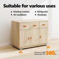 VidaXL Wasmachinebasis 2 pcs zwart 72 x 5 x 4,5 cm roestvrij staal - thumbnail