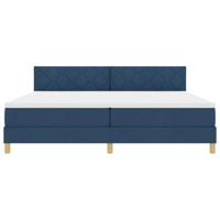 Boxspringbed met matras met matras Blauw 200 x 200 cm Stof - thumbnail