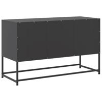 Tv-meubel 100,5x39x60,5 cm staal zwart - thumbnail