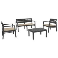 Progarden Java 5411 Tuinmeubelset Kunststof Antraciet - thumbnail