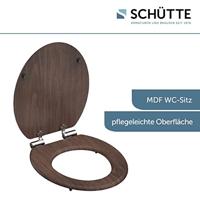 MDF WC-bril DARK WOOD met soft-close lange levensduur: extreem onbreekbaar en krasbestendig comfort en functie: geruisloos sluiten dankzij de automatische valrem eenvoudig schoon te maken dankzi - thumbnail