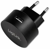 LogiLink LogiLink USB wall charger - Netzteil - 10.5 Watt - 2.1 A (USB) USB-oplader 10.5 W 1x USB-A Zwart Binnen - thumbnail