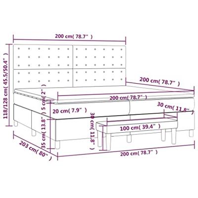 Boxspring met matras fluweel donkerblauw 200x200 cm
