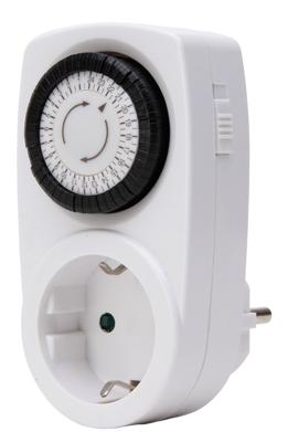 Kopp tijdschakelklok analoog mini IP20 16A wit