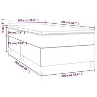 Boxspring met matras stof blauw 100x200 cm - thumbnail