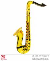 Saxofoon opblaasbaar geel - thumbnail