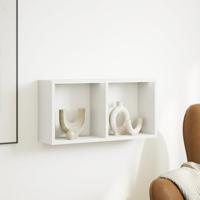 Wandkast 60x16x30 cm bewerkt hout wit - thumbnail