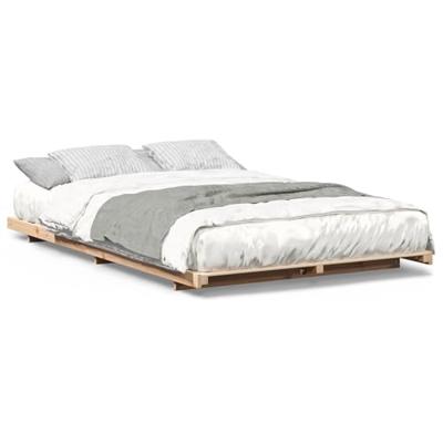 Bedframe Bruin 135 x 190 cm Massief grenenhout