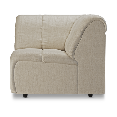 HKliving Wave bank corner Pure Ivory