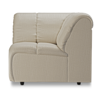 HKliving Wave bank corner Pure Ivory - thumbnail