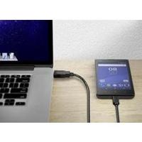 Renkforce RF-4381077 USB-kabel USB 3.2 Gen1 USB-A stekker, USB-C stekker 0.50 m Zwart Vergulde steekcontacten - thumbnail