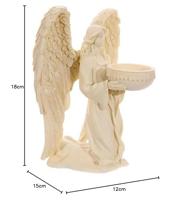Sfeerlicht Kaarshouder Engel Knielend (18 cm) - thumbnail