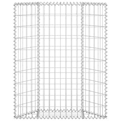Gabion plantenbak trapezium 80x20x100 cm gegalvaniseerd staal