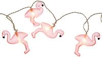 Konstsmide 3132-343 Motief lichtketting Flamingo Binnen werkt op batterijen Aantal lampen 10 LED Warmwit Verlichte lengte: 1.8 m Timer - thumbnail