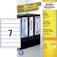 Avery Zweckformft L4760-100 ordnerrugetiketten ft 192 x 38 mm (b x h), 700 etiketten, wit - thumbnail
