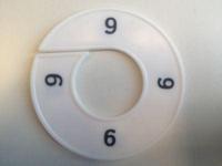 Maatring 9cm wit/zwart 9 - thumbnail