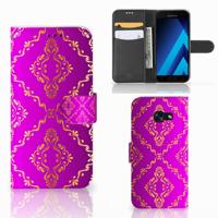 Wallet Case Samsung Galaxy A5 2017 Barok Roze - thumbnail