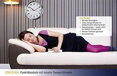 TFA Dostmann 60.3529.02 Wandklok Zendergestuurd 22 cm x 4.5 cm Aluminium Slepend uurwerk (geluidsloos), Energiebesparingsfunctie TFA Dostmann 60.3529.02 Wandklok Zendergestuurd 22 cm x 4.5 cm Aluminium Slepend uurwerk (geluidsloos), Energiebesparingsfunctie