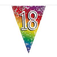 Vlaggenlijn Cijfer 18 Regenboog Met Sterren (6m) - thumbnail