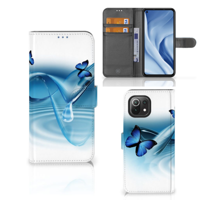 Xiaomi 11 Lite 5G NE | Mi 11 Lite | Telefoonhoesje | Met pasjeshouder | Vlinders