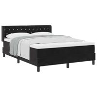Boxspringbed met matras fluweel zwart 140x190 cm - thumbnail