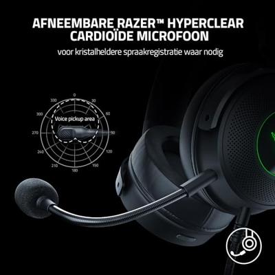 Razer Kraken V3 HyperSense Bedraad Zwart