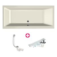 Xenz Kristal Ligbad - 170x75x48 - afvoer Midden - acryl - pergamon 6985-02 - thumbnail