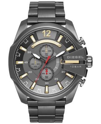 Diesel Mega Chief Gunmetal roestvrijstalen chronograaf HerenhorlogeDZ4421