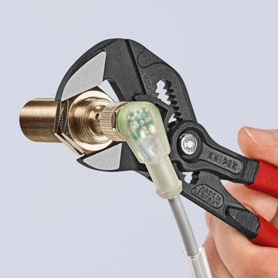 Knipex Sleuteltang | 180 mm Lengte | Tang en Schroefsleutel in Eén | Kunststof Bekleed | Grijs - 86 01 180 SB