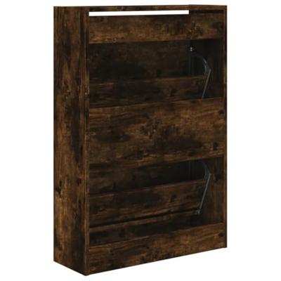 VidaXL Schoenenkast 60x21x87,5 cm bewerkt hout gerookt eikenkleurig
