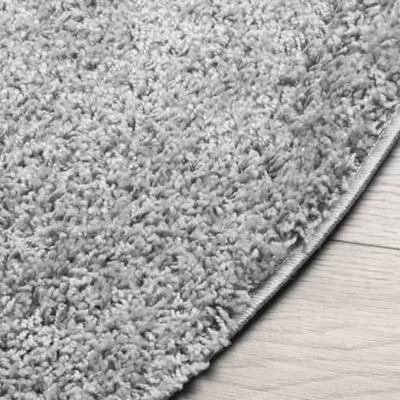 VidaXL Vloerkleed pamplona shaggy hoogpolig modern ø 120 cm grijs