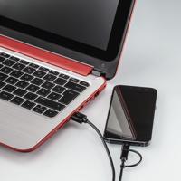 Hama 2in1-micro-usb-kabel met usb-type-c-adapter 1 m zwart - thumbnail