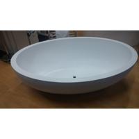 Vrijstaand Bad BWS Solid Surface 169x111x48 cm Mat Wit Aqua Splash - thumbnail