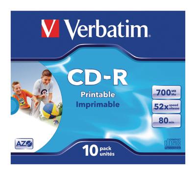 Verbatim 43325 CD-R 80 disc 700 MB 10 stuk(s) Jewelcase