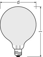 OSRAM HOMELIGHTING 4058075269880 LED-lamp Energielabel D (A - G) E27 Globe 11 W = 100 W Warmwit (Ø x l) 124.0 mm x 168.0 mm 1 stuk(s) - thumbnail