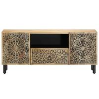 Tv-meubel 105x33x46cm massief mangohout - thumbnail
