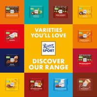 Ritter sport puur hele hazelnoot tablet 100gr | 10 stuks - thumbnail