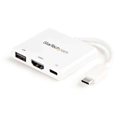 StarTech.com USB-C multiport adapter met HDMI USB 3.0 poort 60W PD wit StarTech.com USB-C multiport adapter met HDMI USB 3.0 poort 60W PD wit