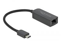 Delock USB 2.0 Adapter [1x USB-C stekker - 1x RJ45-bus] 66645 0.16 m - thumbnail